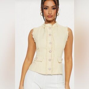NWT tweed vest fashion nova